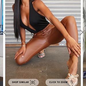 Fashion Nova Double Dare Faux Leather Pants - M